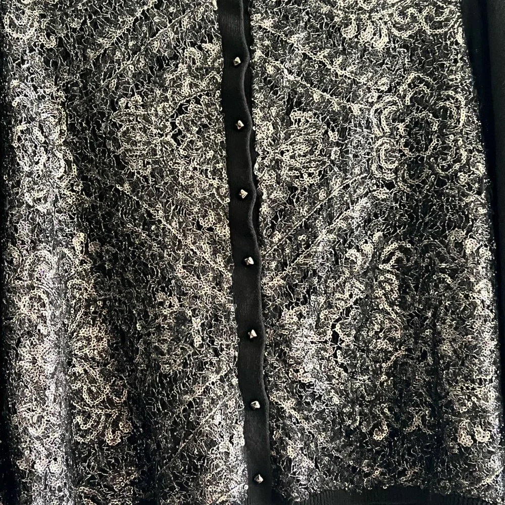 Anthropologie Sweater NWOT Sequined Detail Knitted And Knotted Size L Amazing! - Picture 8 of 10